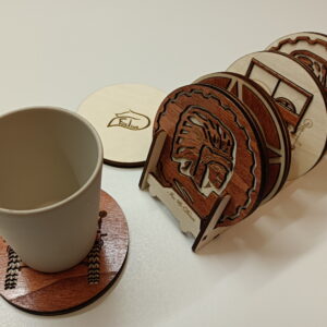 sous-verres 4x4 bicolores