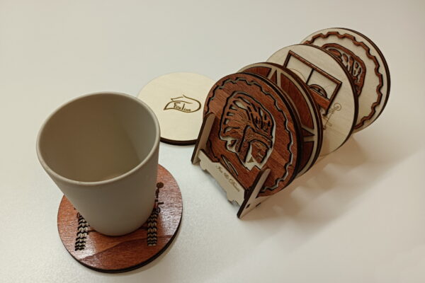 sous-verres 4x4 bicolores