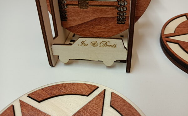 personnalisation des sous-verres 4x4 bicolores