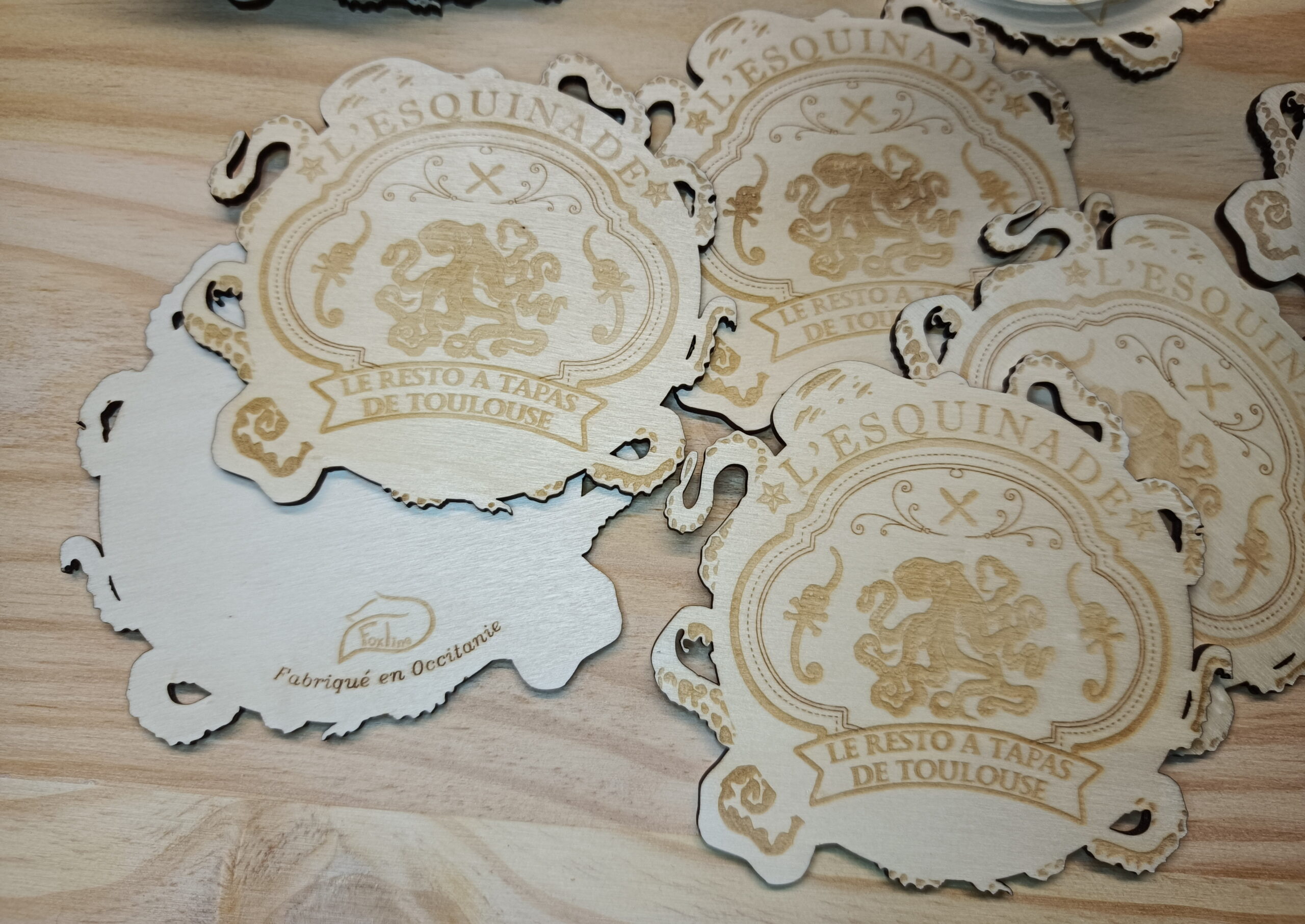 projet de sous-verres pour un restaurant