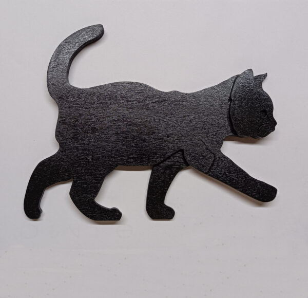 Bébé chat noir droite