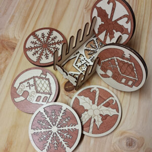 Sous-verres, Noel, bois