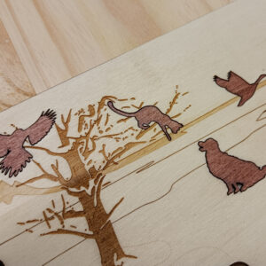 support mural, bois porte-clefs Empreintes, Animaux, nature