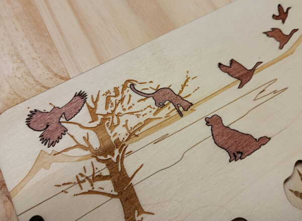 support mural, bois porte-clefs Empreintes, Animaux, nature