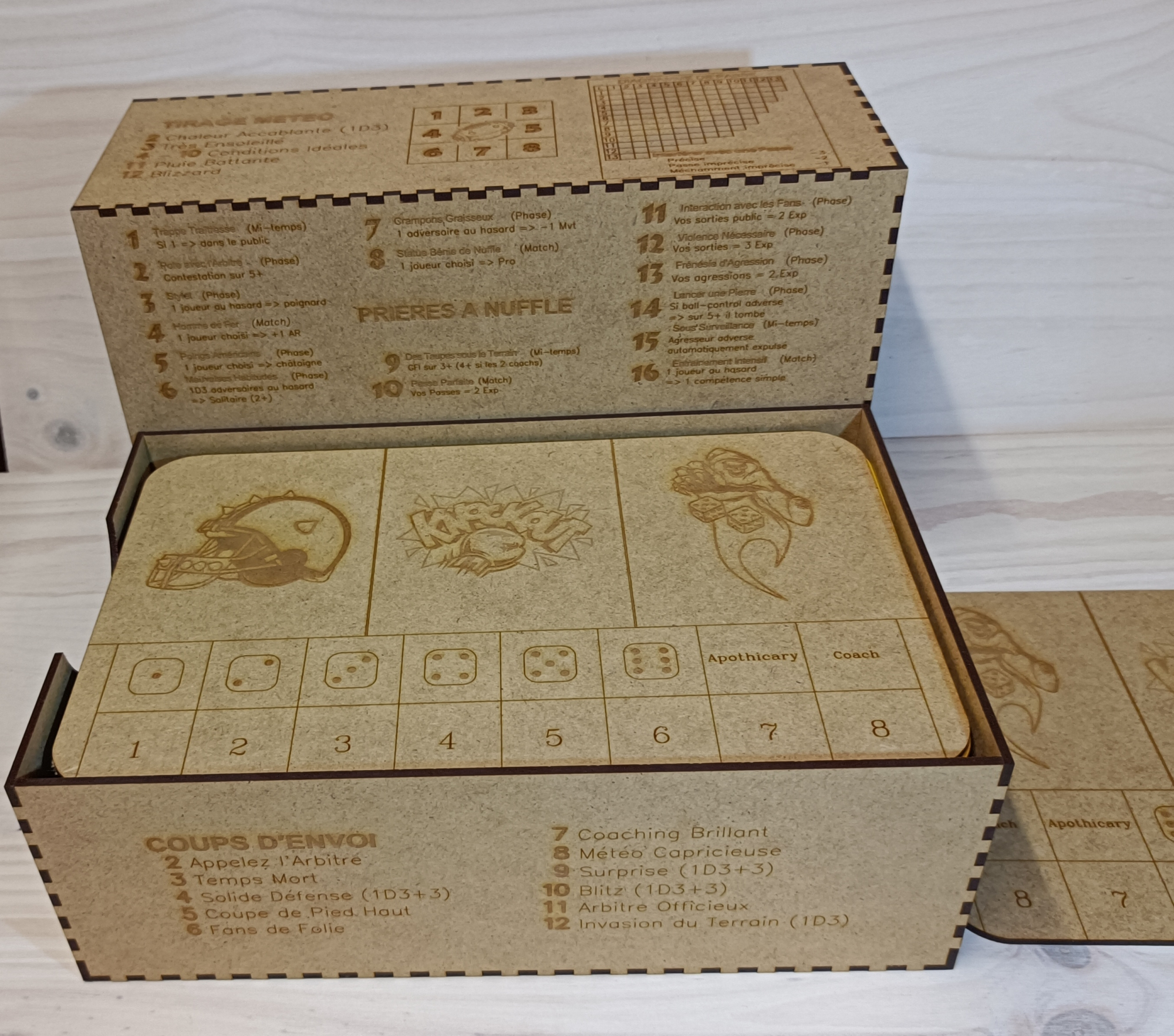 boite de rangement pour match de Blood Bowl