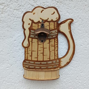 Décapsuleur Mural en bois artisanal