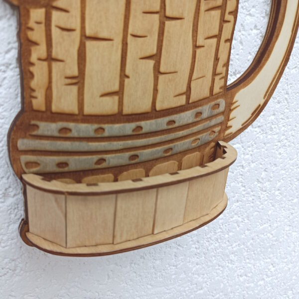Décapsuleur Mural en bois artisanal